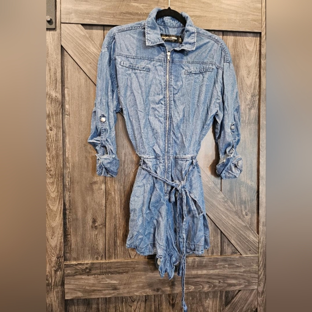 New York & Company Denim Tie-Waist Jacket